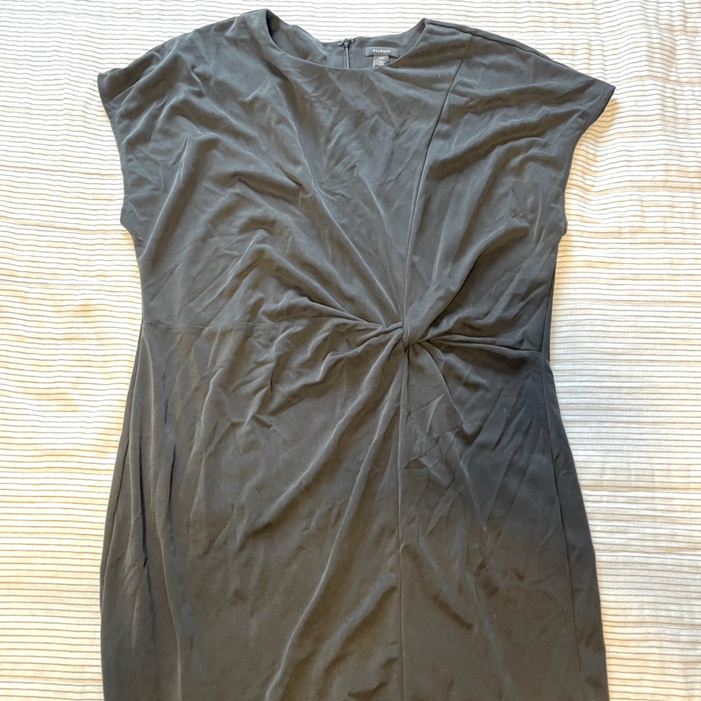 Black knee length knot dress